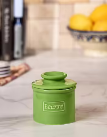 Butter Bell BB-CCLGS The Original Crock by L. Tremain, Cafe Retro Collection – Lime Green, Ceramic, Light Green