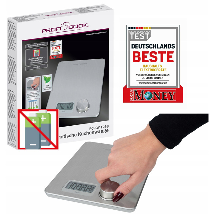 Кухонний ваги ProfiCook PC-KW 1263, сріблястий/сірий, до 5 кг
