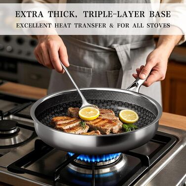 Набір посуду RIOVARM з індукційним дном (14 предметів): каструлі, сковороди, кришки, лопатка. Покриття з граніту, антипригарне, PFOA Free