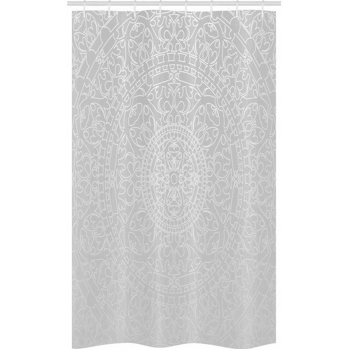 Штора для ванни ABAKUHAUS mandala, сіра, 175 x 220 см