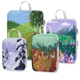 Органайзери для валізи Gonex 4 шт. - Набір кубиків для пакування, колір помаранчевий