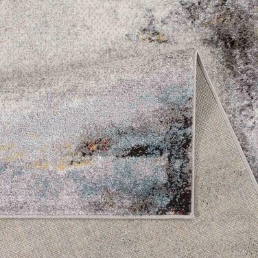 Килим Kurzflor Teppich з коротким ворсом для вітальні, спальні та дитячої кімнати. Сучасний дизайнерський килим TC-Fashion 6114 в сірому кольорі (Multi Achat, 160x220 см)