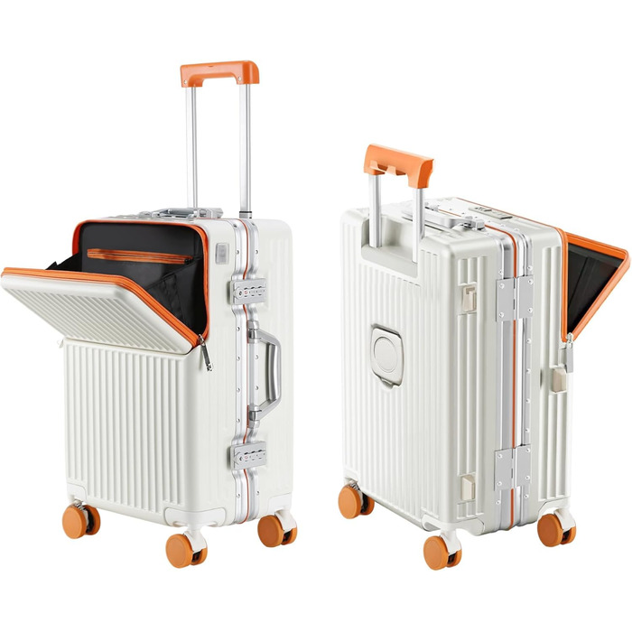Чемодан ручної поклажі для весни/літа, відповідає вимогам авіакомпаній, з TSA-замком, 360° колесами, PC-корпусом та міцним алюмінієвим каркасом, підходить для розмірів 20'', 24'' та 26''