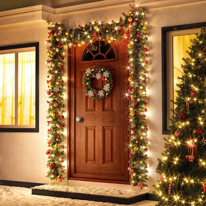 Гірлянда святкова CASARIA 5м, 100 LED, тепле біле світло, для декорування приміщень та вулиці