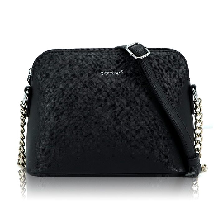 Сумка жіноча TANTOMI через плече: елегантна чорна крос-боді сумка на ланцюжку для вечірок