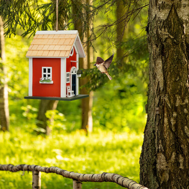 Relaxdays Decorative Birdhouse, Country House Style