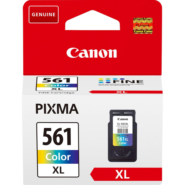 Оригінальний кольоровий картридж Canon CL-561XL FINE XL (подовжений ресурс), екологічна упаковка