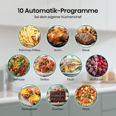 Фритюрниця без олії Hisense HAF2700DCD, 2700 Вт, 11 л, 8 програм, антипригарне покриття, дисплей, енергоефективна, SyncServe, чорна