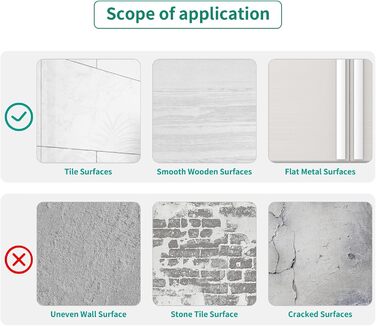 6 дзеркал самоклеючих, 30 x 40 см, акрилові, для стін та шаф, 6 шт.