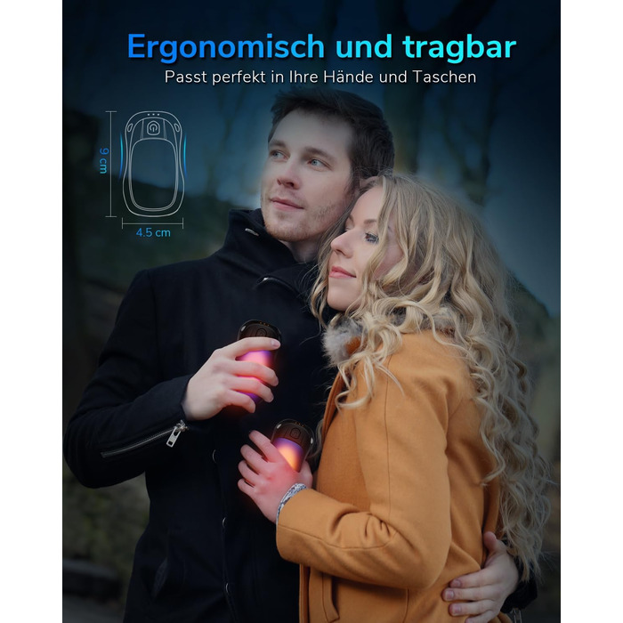 Електричний нагрівач для рук, перезаряджуваний, 2 шт. (Blue)