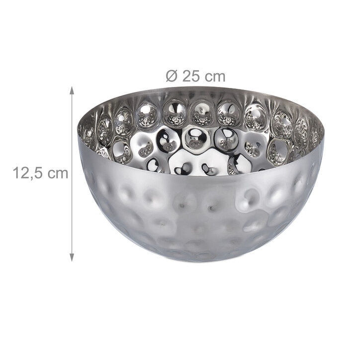 Relaxdays Silver Serving Bowl