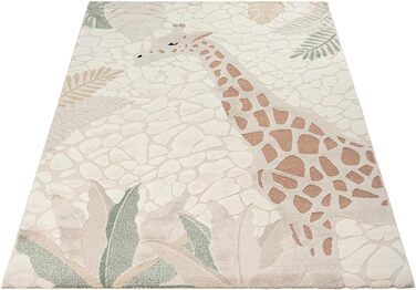 Дитячий килим Jungle Kids 3D Жираф 140x200 см, м'який, зносостійкий, для дитячої кімнати