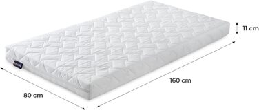 Дитячий ортопедичний матрац Gowoll Wave Baby 70x160 см з холодної піни, антизадушний канал, висота 6 см, для ліжечка, будиночка та дорожнього ліжка