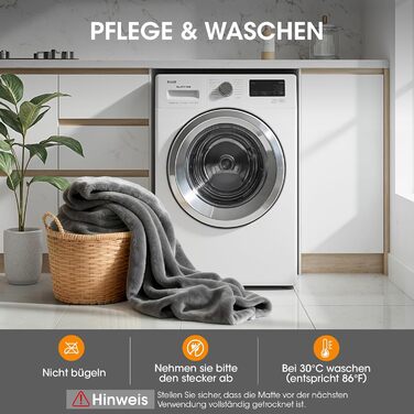 Електрична ковдра Airfish 180x130 см – преміум-якість, 6 режимів нагріву, таймер 12 годин, автовимкнення, економна та придатна для прання