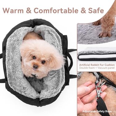 Сумка-переноска для собак та цуценят, 40x20x24 см, Khaki (M, Чорний)