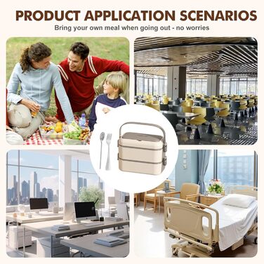 Ланчбокс Bento з нержавіючої сталі, прямокутний, витікання, великий об'єм, ізольований, для дорослих, мікрохвильова піч, для офісу та школи