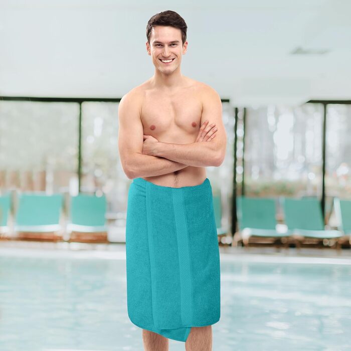 Набір банних рушників Utopia Towels 100% бавовна, 6 шт, 60x120 см, м'які та гігроскопічні рушники для душу та басейну (Бірюзовий)