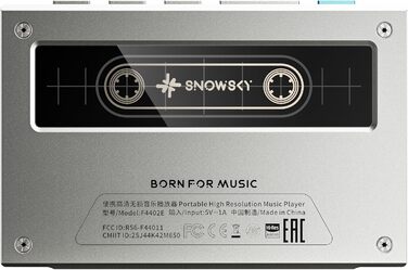 FiiO Echo Retro Hi-Res ЦАП-плеєр для аудіо, Bluetooth, 4.4 мм, Кольоровий екран, Портативний DAP (Небесно-блакитний)