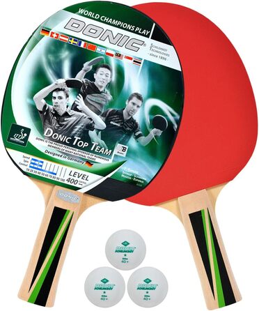 Набір для настільного тенісу Donic-Schildkröt TOP Teams 400 у кейсі, 2 ракетки