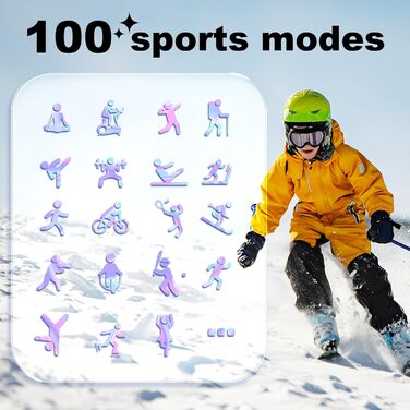 Дитячий розумний годинник Smartwatch Kinder з 1.83 HD сенсорним екраном, фітнес-трекер, водонепроникний (IP68), крокомір, будильник, 37 спортивних режимів, телефон для дітей (Чорний)