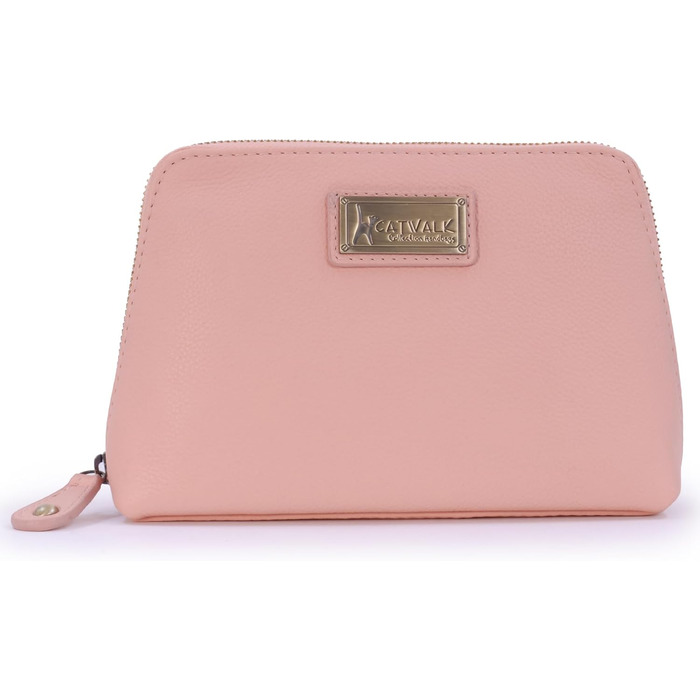 Сумка для косметики Emma, рожева, середнього розміру - шкіряна косметичка для ручної сумки Catwalk Collection