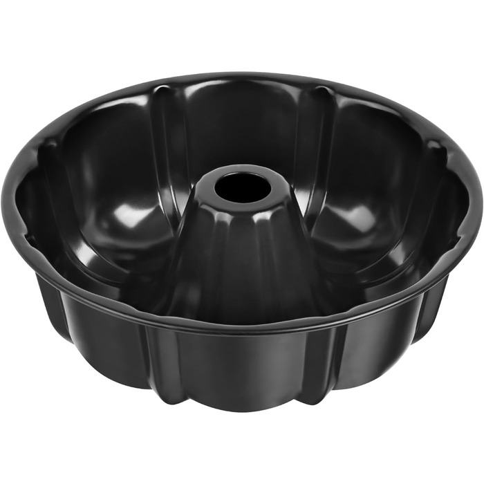 Форма для кексів Onader, карбонова сталь з антипригарним покриттям, 25,5 см, кругла, для випікання кексів, хліба, здоби, легко миється (чорна)
