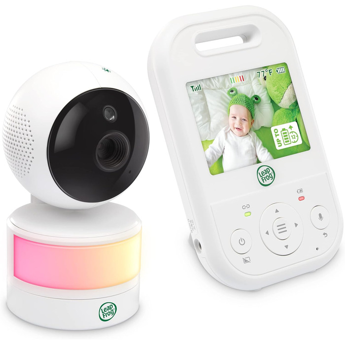 Відеоняня LeapFrog LF2513 без Wi-Fi, IPS LCD екран 2.8 дюйма, поворотна, нічне бачення, 300 метрів, датчик температури
