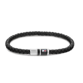 Браслет шкіряний чоловічий Tommy Hilfiger плетене чорний/синій/коричневий