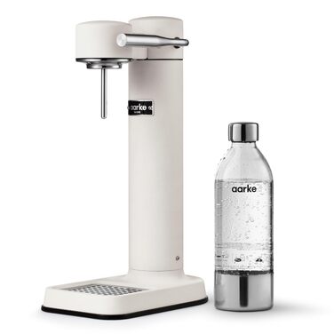 Aarke Carbonator 3 – Домашній карбонізатор для води з нержавіючої сталі, матово-чорний, з 2 пляшками PET 1л, для CO2 балонів 60л