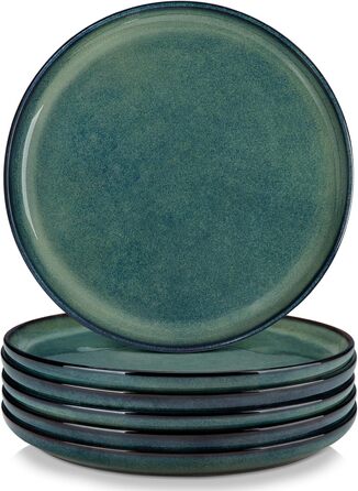 Vancasso Starry 24-Piece Stoneware Dinnerware Set - 6 Person Blue Tableware Set with Plates, Bowls & Dessert Plates