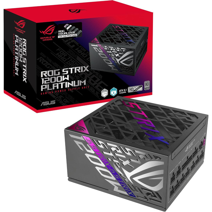 Блок живлення ASUS TUF Gaming Gold 1200W ROG Strix Equalizer, чорний