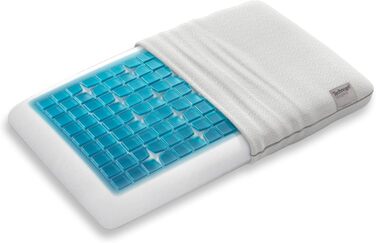 Technogel® Deluxe Orthopedic Neck Pillow – Patented, Free of Harmful Substances & Certified - Cervical Gel Pillow for Back & Side Sleepers incl. Pillowcase 66x40x09 cm 9 cm Height