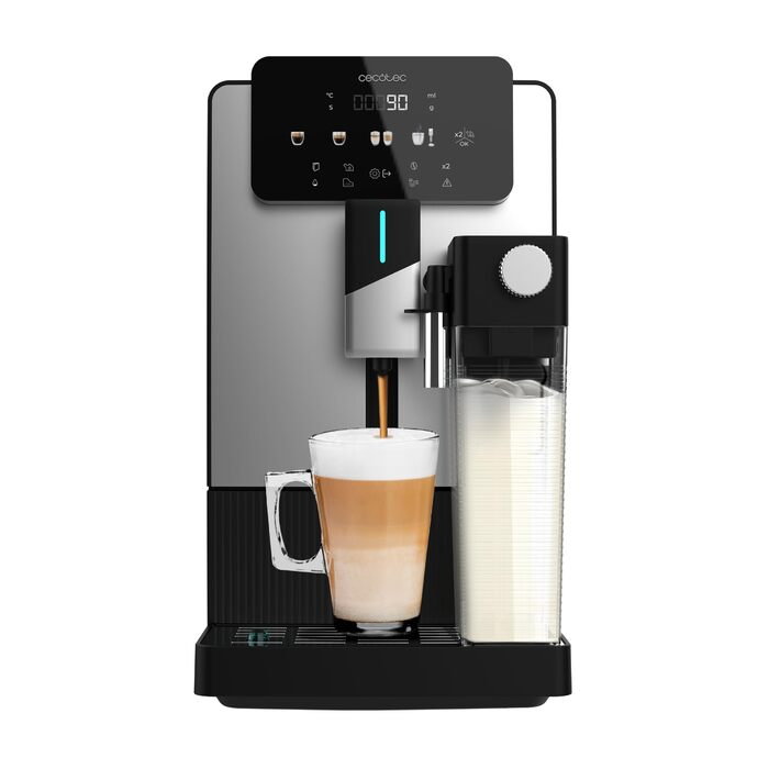 Кавомашина автоматична Cecotec Superautomat 1500W 19 Bar. Еспресо, капучино, лате. Контейнер для зерен 150г, резервуар для води 1.1л, для молока 400мл