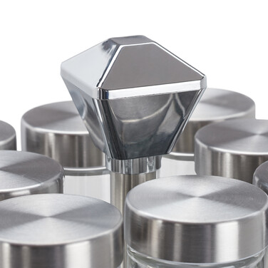 Relaxdays Rotating Spice Carousel with 16 Jars