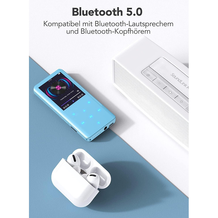 MP3 плеєр AGPTEK 32GB з Bluetooth 5.0, 2.4