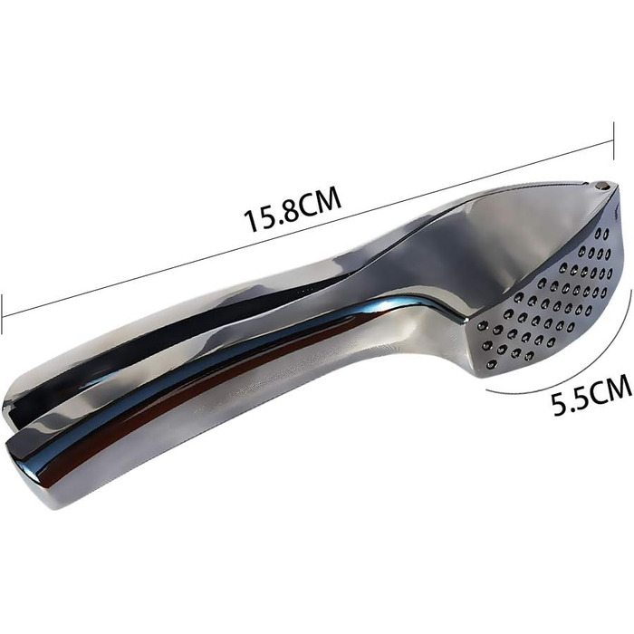 Прес для часнику з нержавіючої сталі, професійний подрібнювач часнику, прес-подрібнювач часнику, легко очищається, міцний