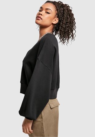 Кардиган жіночий Urban Classics Organic Oversized з коротким рукавом з махрової тканини, 4XL, чорний