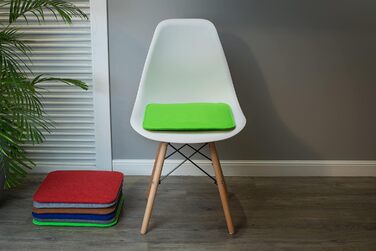 Sunnypillow Набір з 4 фетрових подушок для стільців 35x35 см, зелені, м'які сидіння для стільців і лавок, для дому та вулиці