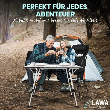 Складаний туристичний столик з регулюванням висоти до 69,5 см, алюміній, для кемпінгу, балкону, 2 особи, легкий, з сумкою