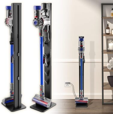 RICOO Vacuum Cleaner Stand Charging Station for Dyson - Compatible with Dyson Cordless Handheld Vacuum Cleaners V6 V7 V8 V10 V11 V12 V15 - Vacuum Cleaner Holder SH002 Height 1280 mm Black Vacuum Cleaner Stand Sh002