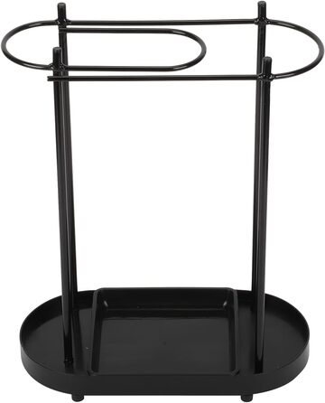 uyoyous Umbrella Stand Metal Umbrella Stand Rain Umbrella Holder 53 x 36 x 18.5 cm Freestanding Umbrella Holder with Rain Tray, Corner Umbrella Stand Black