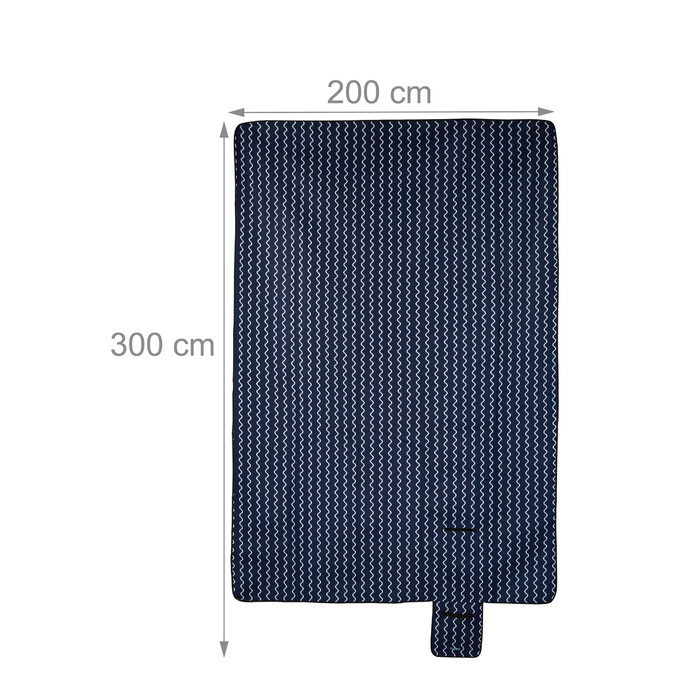 Relaxdays XXL Ковдра для пікніка 200x300 см Waves