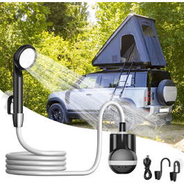 Портативна кемпінгова душ Forever Speed з акумулятором, 2м шланг для кемпінгу, саду, автомийки, пляжу, подорожей