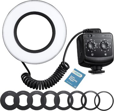 GODOX RING72: LED кільцеве світло для макрозйомки та портретів, 5600K, гнучке, 360°