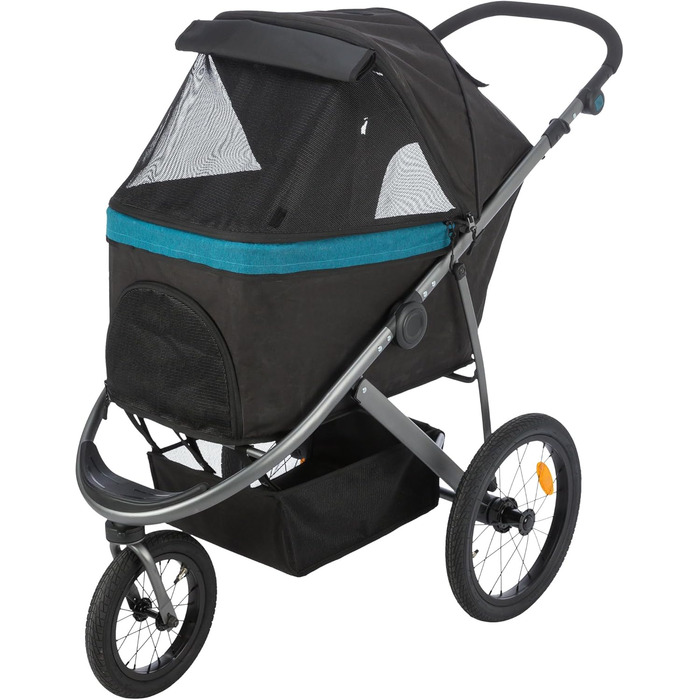 Візок для собак TRIXIE, чорний/Petrol, 60x112x120 см, до 20 кг, 12.5 кг - 28960