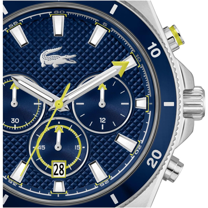 Годинник чоловічий Lacoste Chronograph Mainsail Quartz синій на силіконовому ремінці