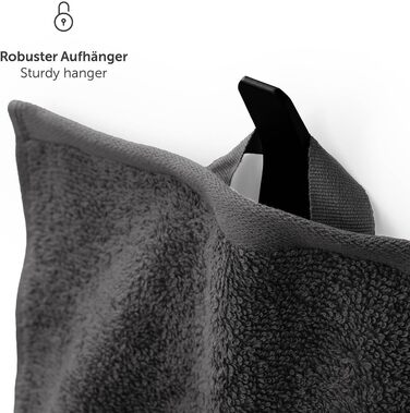 Набір рушників Blumtal Premium Frottier, 6 шт., 100% бавовна, сертифікат Oeko-TEX, 50x100 см, ультрапоглинаючі, сірий антрацит, прання до 60°C
