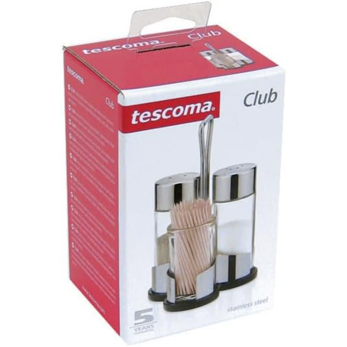 Набір Tescoma для солі, перцю та зубочисток, Menage Set Profi, 13.5 x 3.5 x 8.5 см