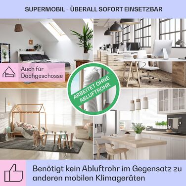 Кларуштейн Охолоджувач повітря Klarstein Skyscraper Ice, 5-в-1: охолоджувач, зволожувач, вентилятор, очищувач повітря, нічний режим, 45 Вт, 180 м³/год, 6 л, чорний