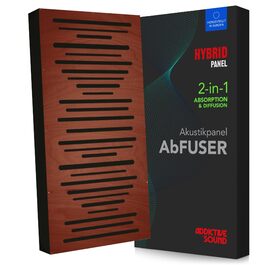 Акустична панель Addictive Sound AbFuser Wood для шумоізоляції, дерево, махагоні, 100x50x11.5 см — для дому, студії та офісу